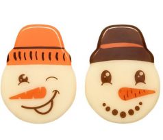 Čokoládová vianočná dekorácia Snehuliaci 45ks