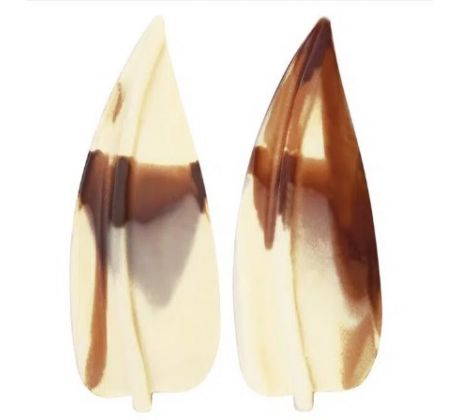 Čokoládová dekorácia LEAF marble 680g