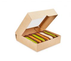 Krabica s okienkom 20x20x4,8cm (KRAFT1500)