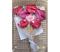 Cukrové zápichy srdiečka a pusinky 9ks 40g