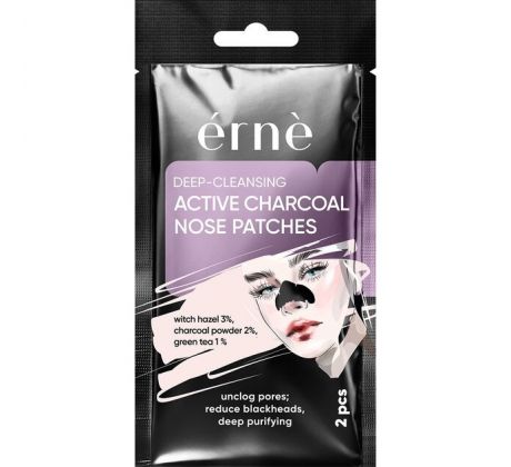 ERNE Náplasť NA NOS hĺbkovo čistiaca s aktívnym uhlím NOSE PATCHES 2ks/1bal