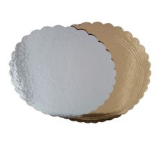 Podložka pod tortu Ø32cm “obojstranná” zlato-strieborná