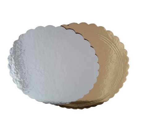 Podložka pod tortu Ø32cm “obojstranná” zlato-strieborná