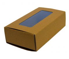 Krabička s okienkom 160x90x45mm 25 párov Hnedá
