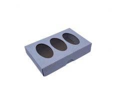 Krabica s okienkom 15x10x3,5cm veľká noc 25 párov Biela