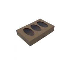 Krabica s okienkom 15x10x3,5cm veľká noc pár Hnedá