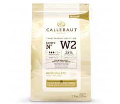 Čokoláda Callebaut W2 28% biela 2,5kg