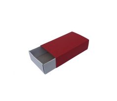 Krabička na makrónky s okienkom 160x90x45mm FAREBNÁ pár Červená