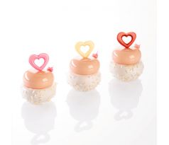 Čokoládová dekorácia Srdce v srdci 18ks